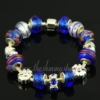 charms bracelets with murano glass crystal rhinestone beads blue