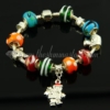 charms christmas bracelets with european murano glass beads rainbow