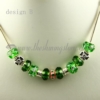 charms necklaces with european crystal large hole beads design B