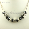charms necklaces with european crystal large hole beads design D
