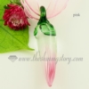chili pepper flower lampwork murano glass necklaces pendants jewelry pink