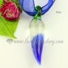 chili pepper flower lampwork murano glass necklaces pendants jewelry blue