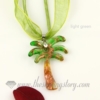 coconut tree lampwork murano glass necklaces pendants jewelry green