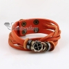 cross charm bracelets snap wrap bracelets genuine leather design B