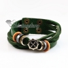 cross charm bracelets snap wrap bracelets genuine leather design C