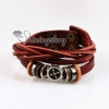 cross charm bracelets snap wrap bracelets genuine leather design D