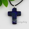 cross fancy color dichroic foil glass necklaces with pendants jewelry jewellry design A
