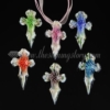 cross flower lampwork murano glass necklace pendant jewellery assorted