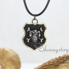 crossbones skull fleur de lis genuine leather metal necklaces with pendants design C