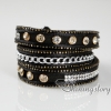 crystal bracelets rhinestone bling bling bracelet wrist bands leather bracelets design D