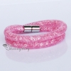 crystal stardust bracelets star dust bracelets rhinestone wrap bracelet double layer bracelet snap bracelets magnetic buckle design C