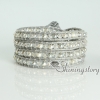 crystal freshwater pearl bracelets wristbands beaded leather wrap bracelets multi layer bracelets design C