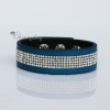 crystal rhinestone slake bracelets pu leather bracelets wristbands bling bling wrap bracelets arm band design B