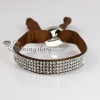 crystal rhinestone ribbon slake bracelets adjustable wristbands design A