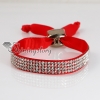 crystal rhinestone ribbon slake bracelets adjustable wristbands design D