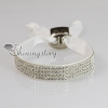 crystal rhinestone ribbon slake bracelets adjustable wristbands design E