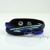 crystal rhinestone slake bracelets wristbands genuine leather wrap woven bracelets design C
