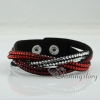 crystal rhinestone slake bracelets wristbands genuine leather wrap woven bracelets design E