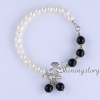 cultured freshwater pearl bracelet semi precious stone toggle bracelet wholesale boho jewelry gypsy jewelry bracelet design D