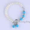 cultured freshwater pearl bracelet semi precious stone toggle bracelet wholesale boho jewelry gypsy jewelry bracelet design E