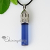 cylinder semi precious stone opal glass agate necklaces with pendants design B