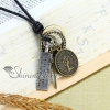 dandelion copper leather long chain pendants necklaces design C