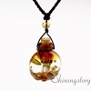 diffuser locket venetian glass essential oil necklaces design D