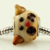 dog lampwork glass beads for fit charms bracelets brown