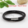 double layer magnetic buckle genuine leather bracelets design A