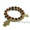 om bracelet ohm jewelry double layer wrap bracelets semi precious stone beaded bracelets prayer beads inspired design D
