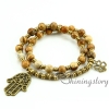 om bracelet ohm jewelry double layer wrap bracelets semi precious stone beaded bracelets prayer beads inspired design E
