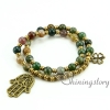 om bracelet ohm jewelry double layer wrap bracelets semi precious stone beaded bracelets prayer beads inspired design F