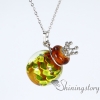 essential oil diffuser necklace wholesale handcrafted glass scent necklace design E