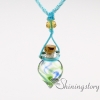 essential oil diffuser necklaces wholesale handcrafted glass aromatherapy diffuser necklaces design C