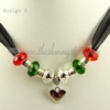 european charms necklaces with crystal large hole beads design A