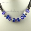 european charms necklaces with murano glass crystal beads design E