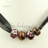european charms necklaces with murano glass beads design A