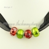 european charms necklaces with murano glass beads design C