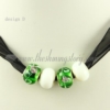 european charms necklaces with murano glass beads design D