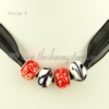 european charms necklaces with murano glass beads design E