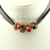 european charms necklaces with murano glass beads design G