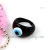 evil eye lampwork murano glass finger rings jewelry black