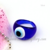 evil eye lampwork murano glass finger rings jewelry blue