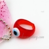 evil eye lampwork murano glass finger rings jewelry red
