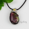 fancy color dichroic foil glass necklaces with pendants jewelry jewellery silver plated design D