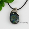 fancy color dichroic foil glass necklaces with pendants jewelry jewellery silver plated design A