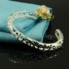 filigree 925 sterling silver plated cuff bangles bracelets jewelry silver