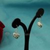 filigree 925 sterling silver plated heart dangle earrings silver