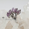 fire semi precious stone natural agate amethyst finger rings jewelry design A