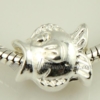 fish silver plated european large hole charms fit for bracelets silver